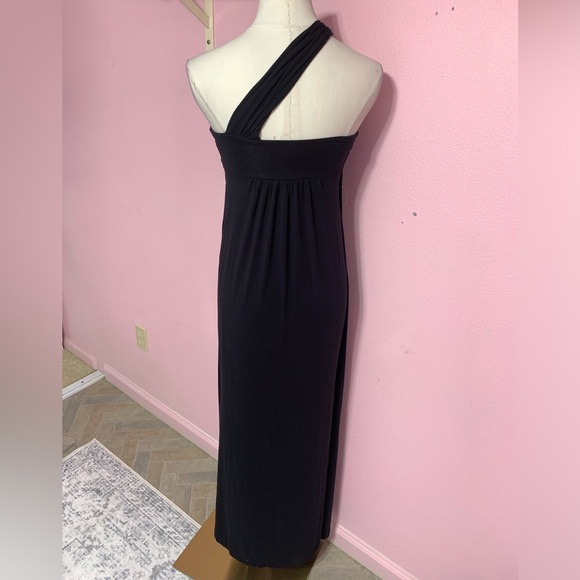 Bebe Black One-Shoulder Maxi Dress S - Picture 3 of 10